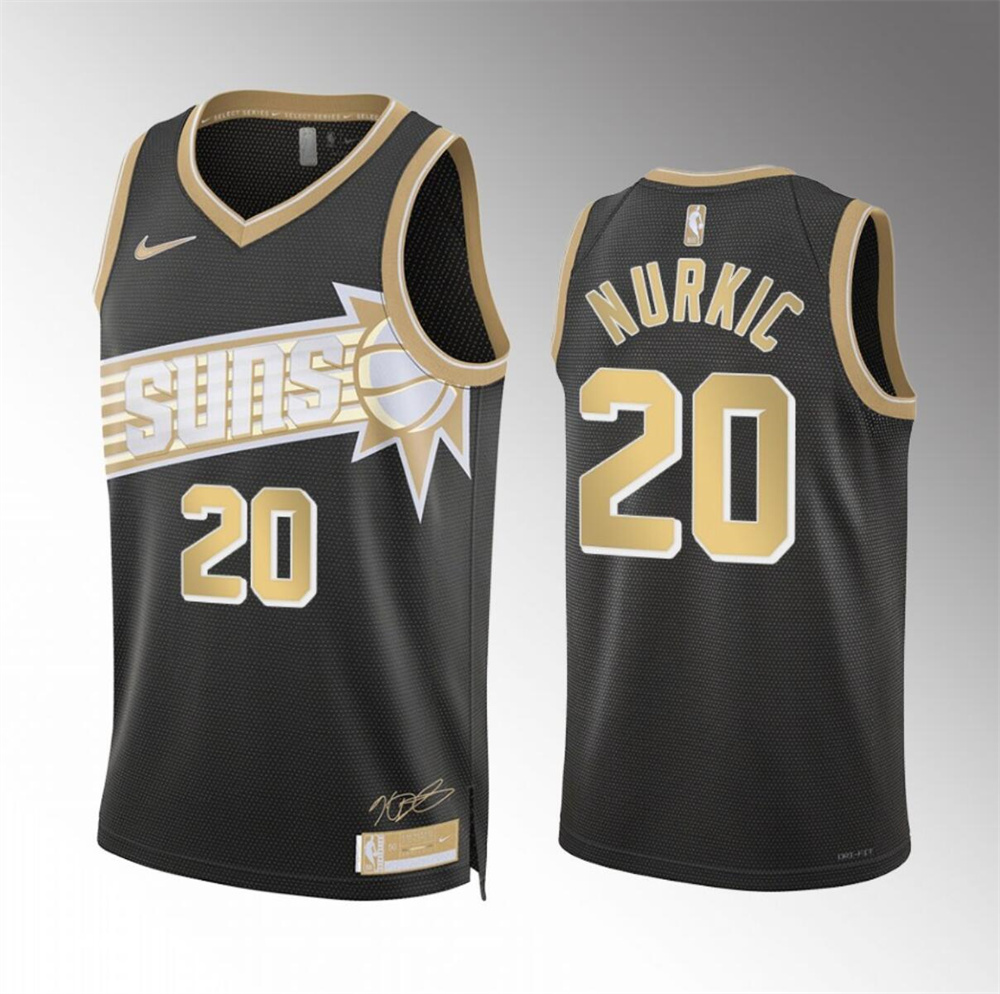 Men's Phoenix Suns #20 Jusuf Nurkic Black 2024 Select Series Stitched Basketball Jersey