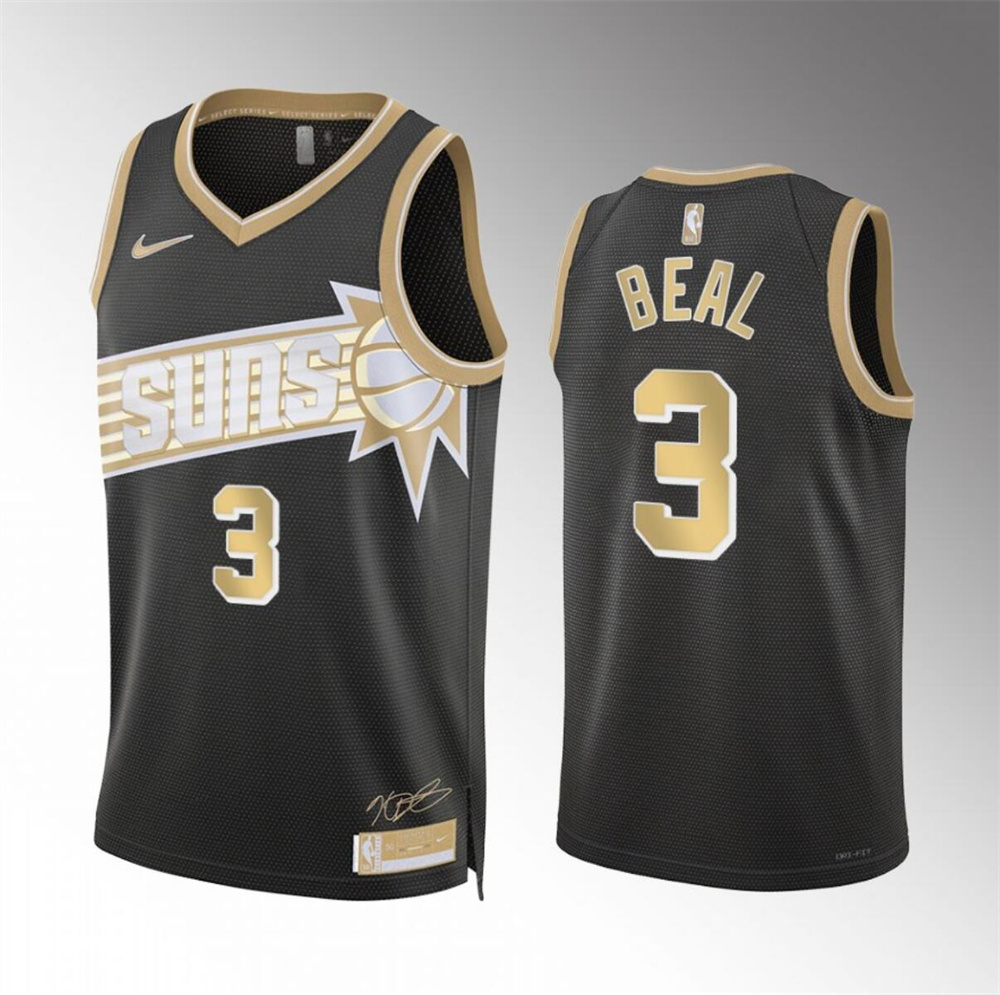 Men's Phoenix Suns #3 Bradley Beal Black 2024 Select Series Stitched Basketball Jersey