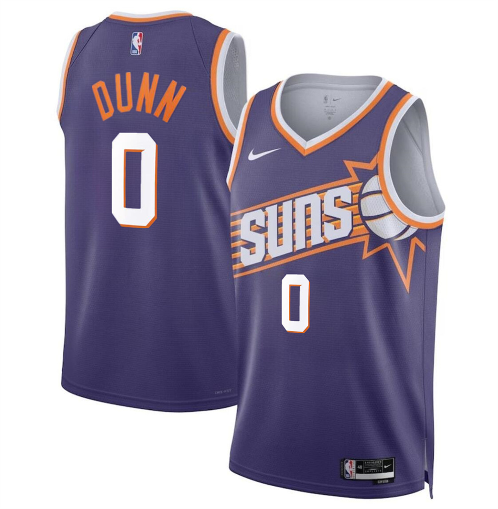 Men's Phoenix Suns #0 Ryan Dunn Purple 2024 Draft Icon Edition Stitched Basketball Jersey Men's Phoenix Suns #0 Ryan Dunn Purple 2024 Draft Icon Edition Stitched Basketball Jersey
