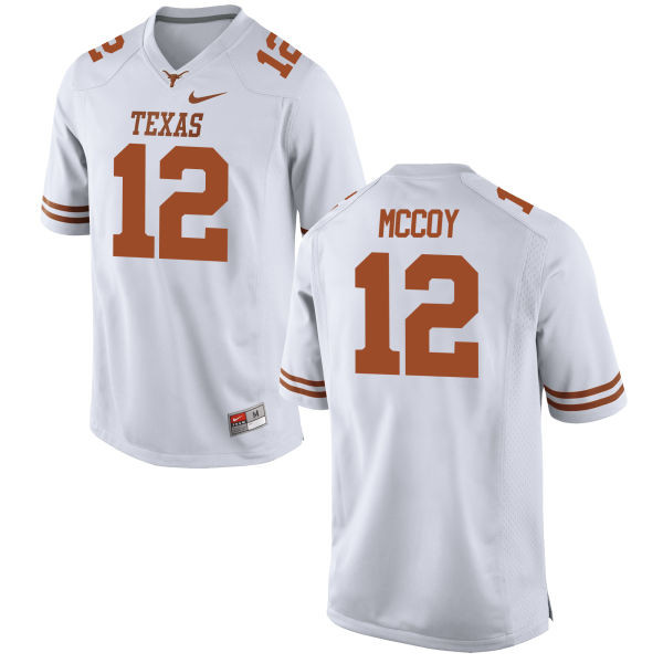 Men's Texas Longhorns #12 MCcoy White Stitched Jersey