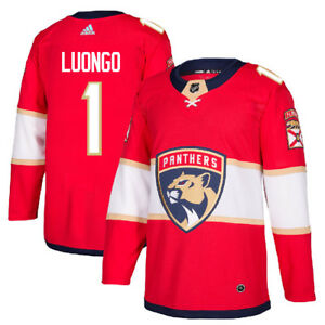 Men's Red Adidas Florida Panthers #1 Roberto Luongo Stitched NHL Jersey