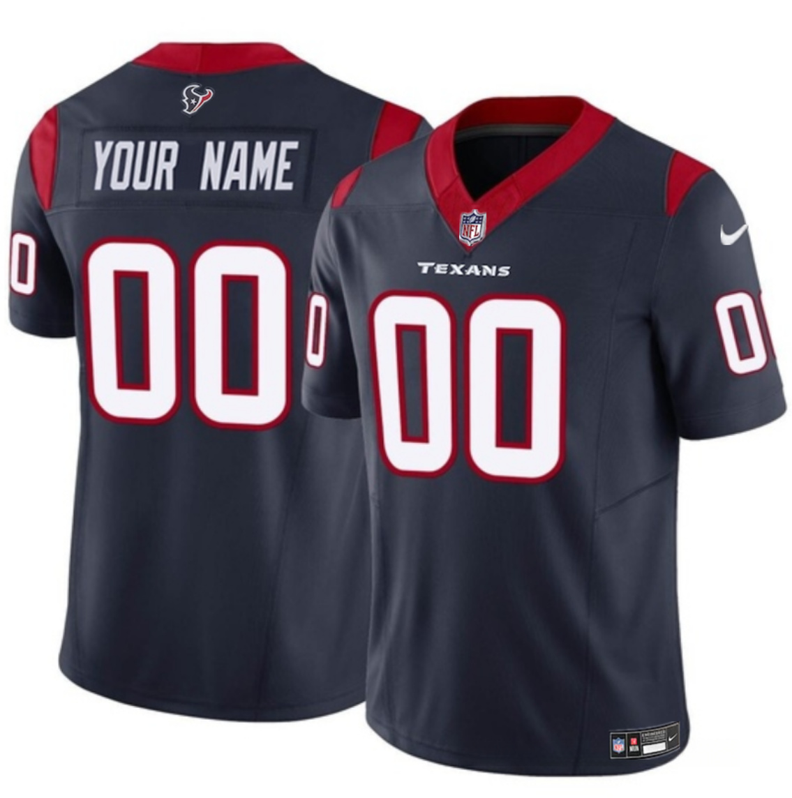 Youth Houston Texans Active Player Custom Navy 2023 F.U.S.E Vapor Untouchable Limited Stitched Football Jersey