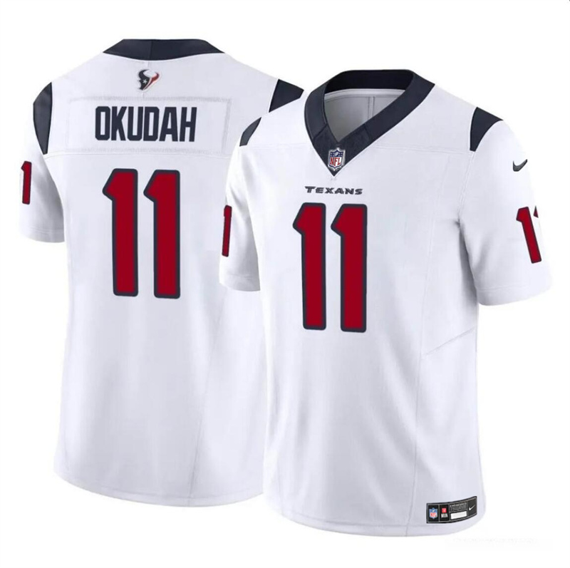 Youth Houston Texans #11 Jeff Okudah White 2024 F.U.S.E Vapor Untouchable Limited Stitched Football Jersey