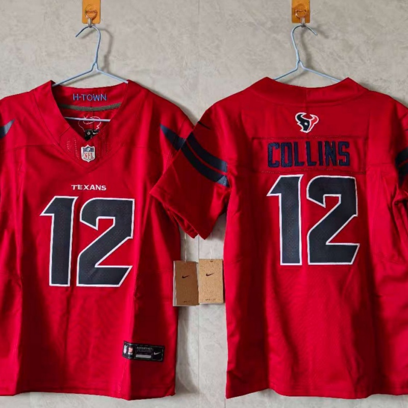 Youth Houston Texans #12 Nico Collins Red F.U.S.E Vapor Stitched Football Jersey