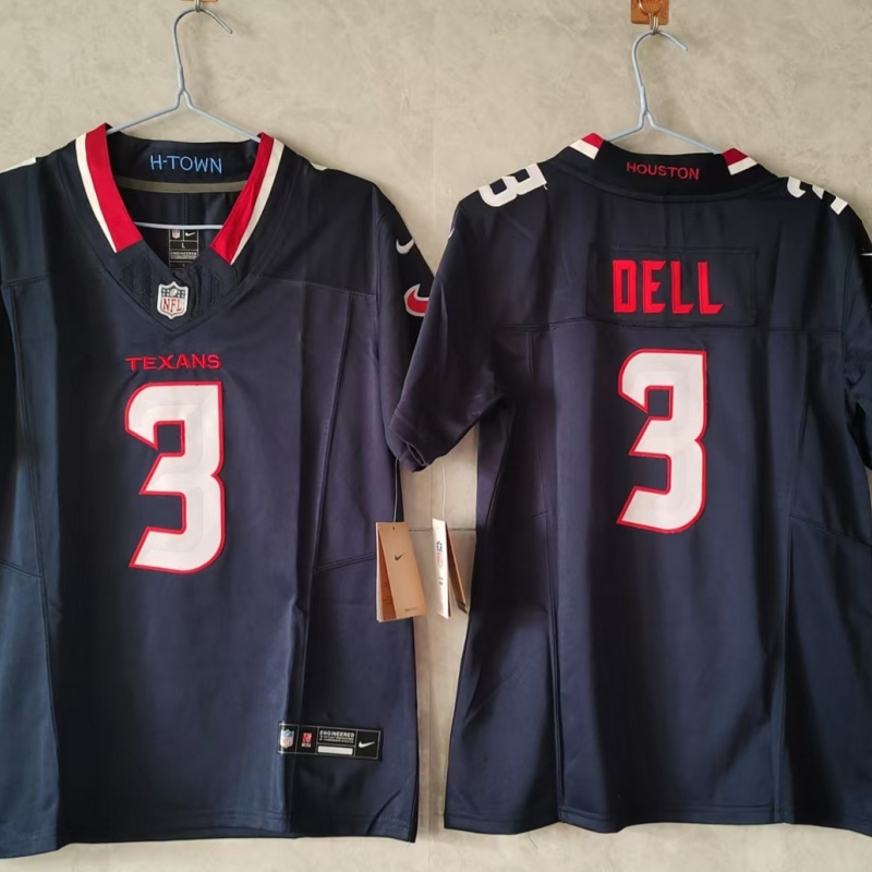Youth Houston Texans #3 Tank Dell Navy F.U.S.E Vapor Stitched Football Jersey