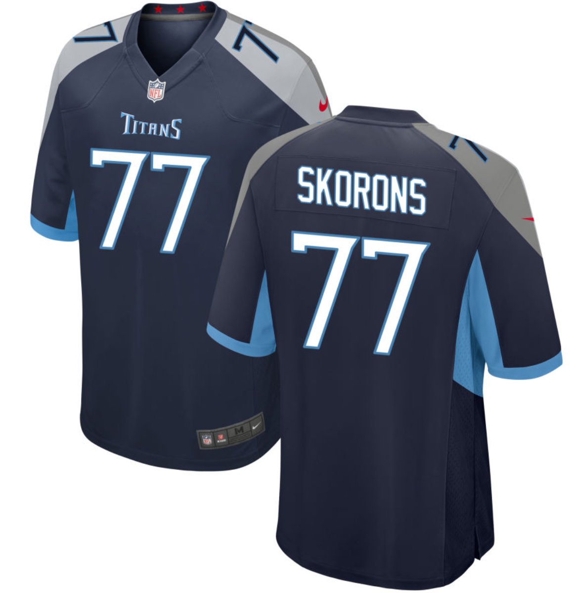 Youth Tennessee Titans #77 Peter Skoronski Navy 2023 Draft Stitched Game Jersey