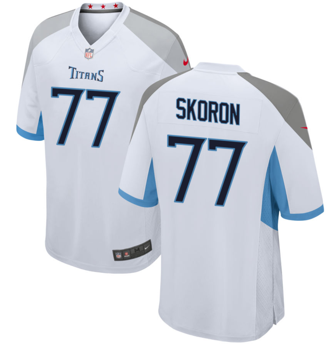 Youth Tennessee Titans #77 Peter Skoronski White 2023 Draft Stitched Game Jersey