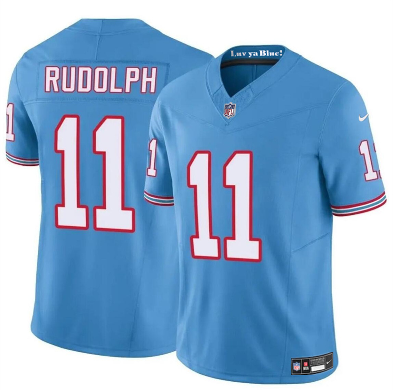 Youth Tennessee Titans #11 Mason Rudolph Blue 2024 F.U.S.E. Throwback Vapor Limited Stitched Football Jersey