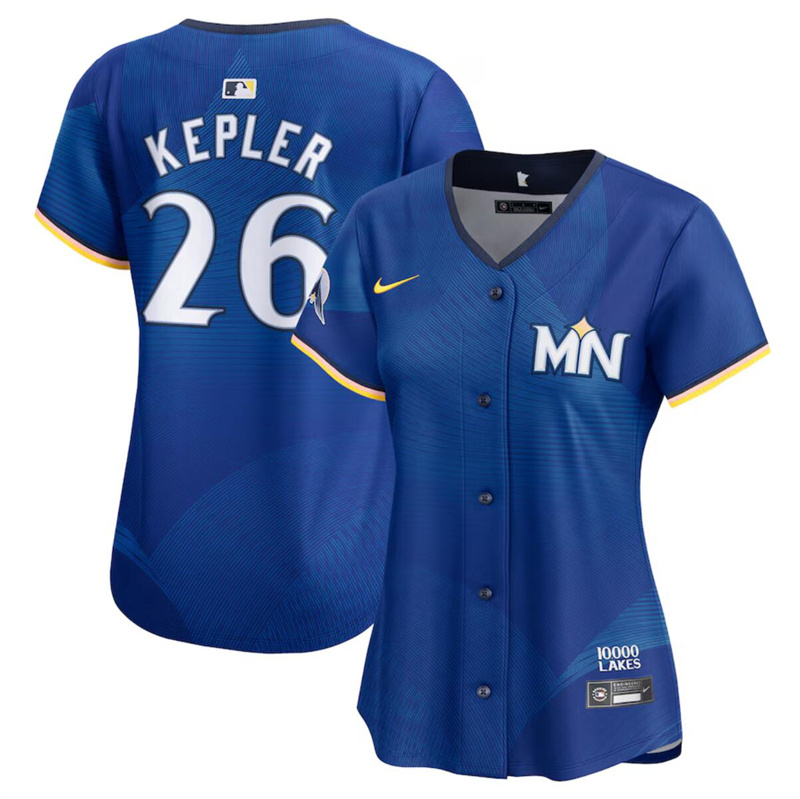 Women's Minnesota Twins #26 Max Kepler Royal 2024 City Connect Limited Stitched Baseball Jersey(Run Small)