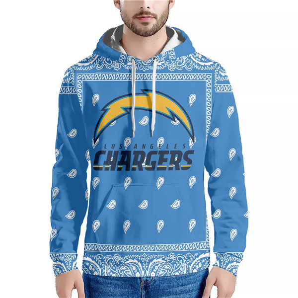 Men's Los Angeles Chargers Blue Pullover Hoodie
