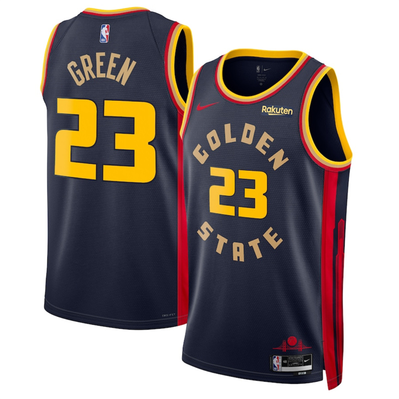 Men's Golden State Warriors #23 Draymond Green Navy 2024/25 City Edition Stitched Basketball Jersey Men's Golden State Warriors #23 Draymond Green Navy 2024/25 City Edition Stitched Basketball Jersey