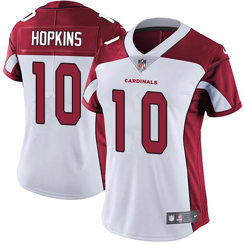 Women's Arizona Cardinals #10 DeAndre Hopkins White Vapor Untouchable Limited Stitched NFL Jersey (Run Small)
