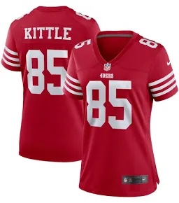 San Francisco 49ers #85 George Kittle Red Women's Stitched Game Jersey