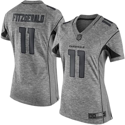 Nike Cardinals #11 Larry Fitzgerald Gray Women's Stitched NFL Limited Gridiron Gray Jersey