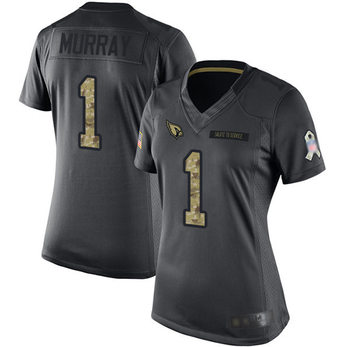 Nike Cardinals #1 Kyler Murray Black Women's Stitched NFL Limited 2016 Salute to Service Jersey