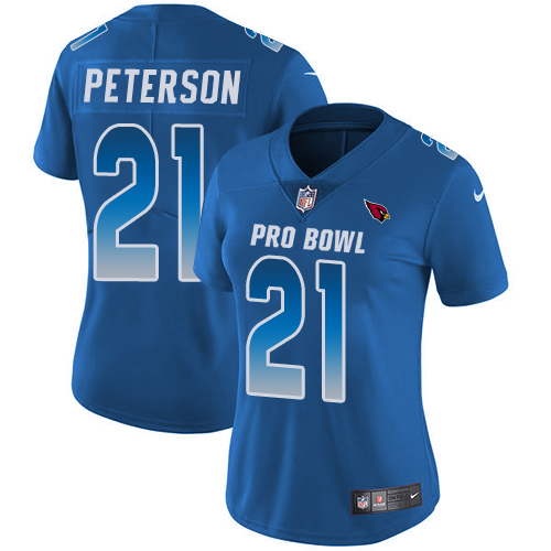 Nike Cardinals #21 Patrick Peterson Royal Women's Stitched NFL Limited NFC 2018 Pro Bowl Jersey