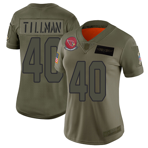 Nike Cardinals #40 Pat Tillman Camo Women's Stitched NFL Limited 2019 Salute to Service Jersey