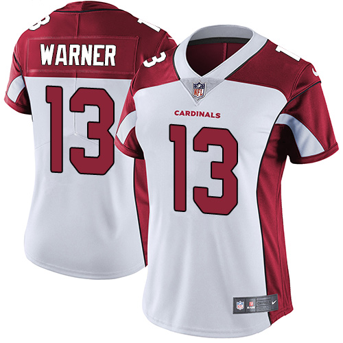 Nike Cardinals #13 Kurt Warner White Women's Stitched NFL Vapor Untouchable Limited Jersey