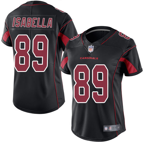 Nike Cardinals #89 Andy Isabella Black Women's Stitched NFL Limited Rush Jersey