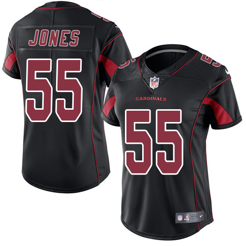 Nike Cardinals #55 Chandler Jones Black Women's Stitched NFL Limited Rush Jersey