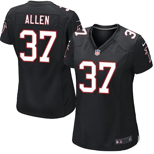 Nike Falcons #37 Ricardo Allen Black Alternate Women's Stitched NFL Elite Jersey