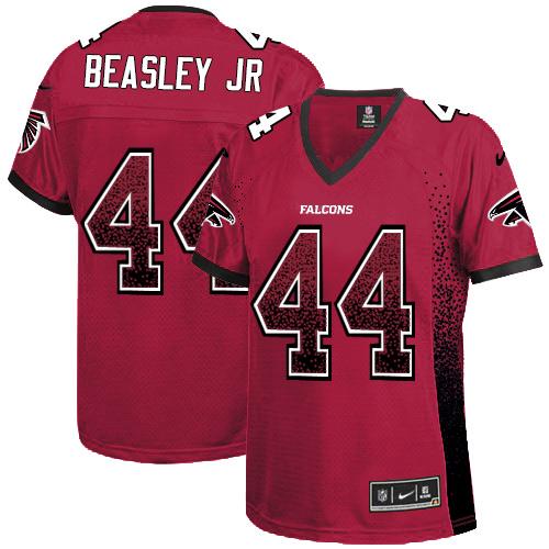 Nike Falcons #44 Vic Beasley Jr Red Team Color Women's Stitched NFL Elite Drift Fashion Jersey