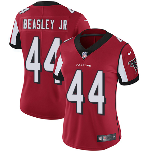Nike Falcons #44 Vic Beasley Jr Red Team Color Women's Stitched NFL Vapor Untouchable Limited Jersey
