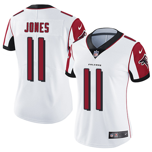 Nike Falcons #11 Julio Jones White Women's Stitched NFL Vapor Untouchable Limited Jersey