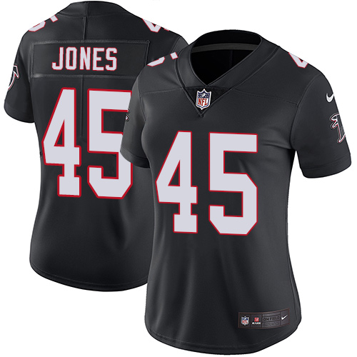 Nike Falcons #45 Deion Jones Black Alternate Women's Stitched NFL Vapor Untouchable Limited Jersey