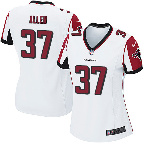 Nike Falcons #37 Ricardo Allen White Women's Stitched NFL Elite Jersey