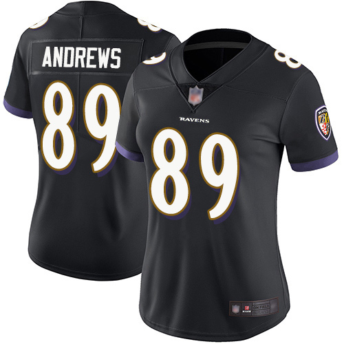 Nike Ravens #89 Mark Andrews Black Alternate Women's Stitched NFL Vapor Untouchable Limited Jersey