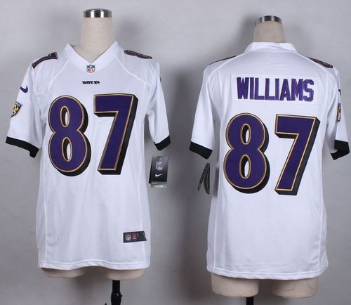 Nike Ravens #87 Maxx Williams White Women's Stitched NFL New Elite Jersey