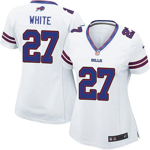 Nike Bills #27 Tre'Davious White White Women's Stitched NFL Elite Jersey