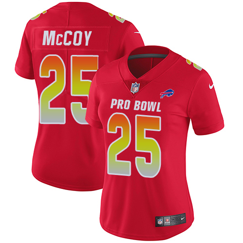 Nike Bills #25 LeSean McCoy Red Women's Stitched NFL Limited AFC 2018 Pro Bowl Jersey
