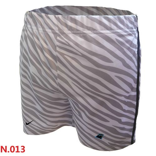 Women's Nike NFL Carolina Panthers Embroidered Team Logo Zebra Stripes Shorts