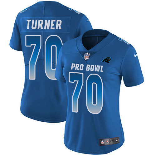 Nike Panthers #70 Trai Turner Royal Women's Stitched NFL Limited NFC 2019 Pro Bowl Jersey Nike Panthers #70 Trai Turner Royal Women's Stitched NFL Limited NFC 2019 Pro Bowl Jersey