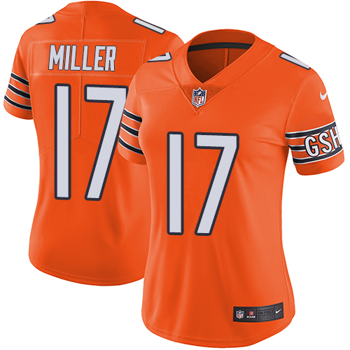 Nike Bears #17 Anthony Miller Orange Women's Stitched NFL Limited Rush Jersey