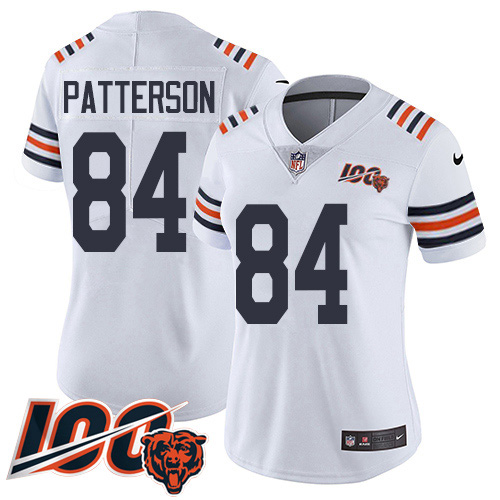 Nike Bears #84 Cordarrelle Patterson White Alternate Women's Stitched NFL Vapor Untouchable Limited 100th Season Jersey