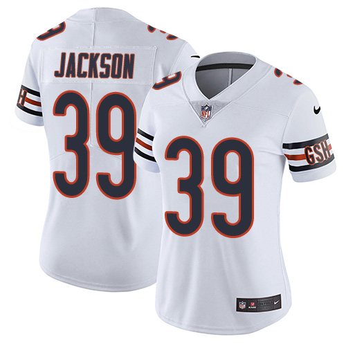 Nike Bears #39 Eddie Jackson White Women's Stitched NFL Vapor Untouchable Limited Jersey
