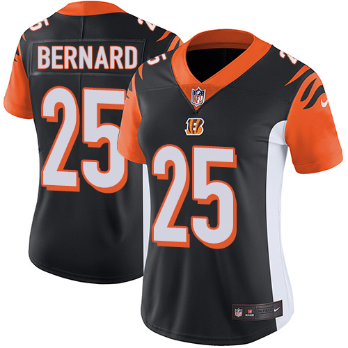 Nike Bengals #25 Giovani Bernard Black Team Color Women's Stitched NFL Vapor Untouchable Limited Jersey