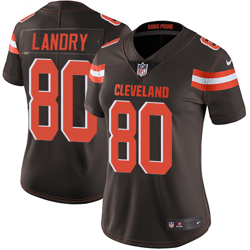 Nike Browns #80 Jarvis Landry Brown Team Color Women's Stitched NFL Vapor Untouchable Limited Jersey