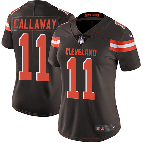Nike Browns #11 Antonio Callaway Brown Team Color Women's Stitched NFL Vapor Untouchable Limited Jersey