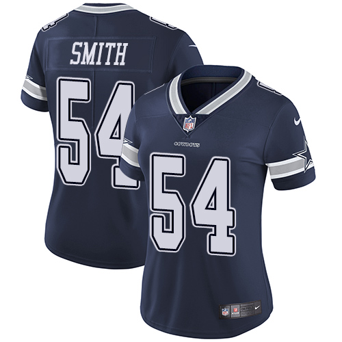 Nike Cowboys #54 Jaylon Smith Navy Blue Team Color Women's Stitched NFL Vapor Untouchable Limited Jersey