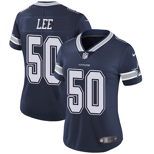 Nike Cowboys #50 Sean Lee Navy Blue Team Color Women's Stitched NFL Vapor Untouchable Limited Jersey