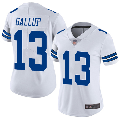 Nike Cowboys #13 Michael Gallup White Women's Stitched NFL Vapor Untouchable Limited Jersey