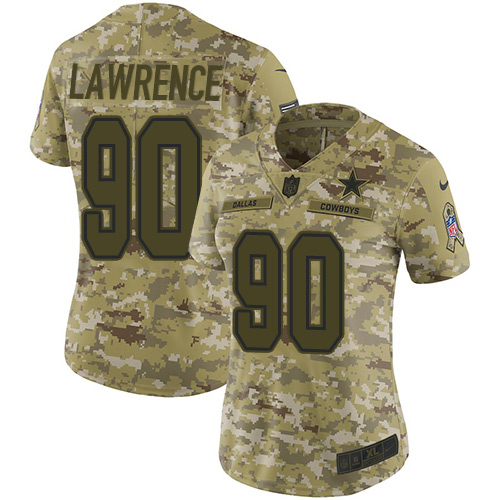 Nike Cowboys #90 Demarcus Lawrence Camo Women's Stitched NFL Limited 2018 Salute to Service Jersey Nike Cowboys #90 Demarcus Lawrence Camo Women's Stitched NFL Limited 2018 Salute to Service Jersey
