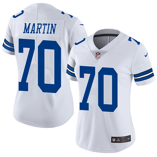 Nike Cowboys #70 Zack Martin White Women's Stitched NFL Vapor Untouchable Limited Jersey