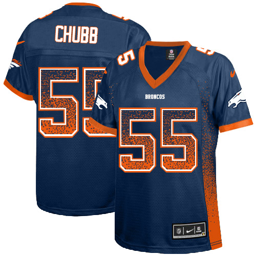 Nike Broncos #55 Bradley Chubb Blue Alternate Women's Stitched NFL Elite Drift Fashion Jersey