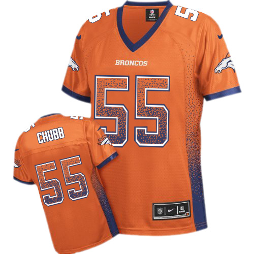 Nike Broncos #55 Bradley Chubb Orange Team Color Women's Stitched NFL Elite Drift Fashion Jersey