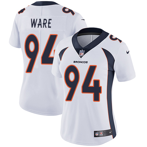 Nike Broncos #94 DeMarcus Ware White Women's Stitched NFL Vapor Untouchable Limited Jersey